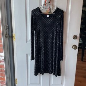 Old Navy Black and White Polka Dot Swing Dress